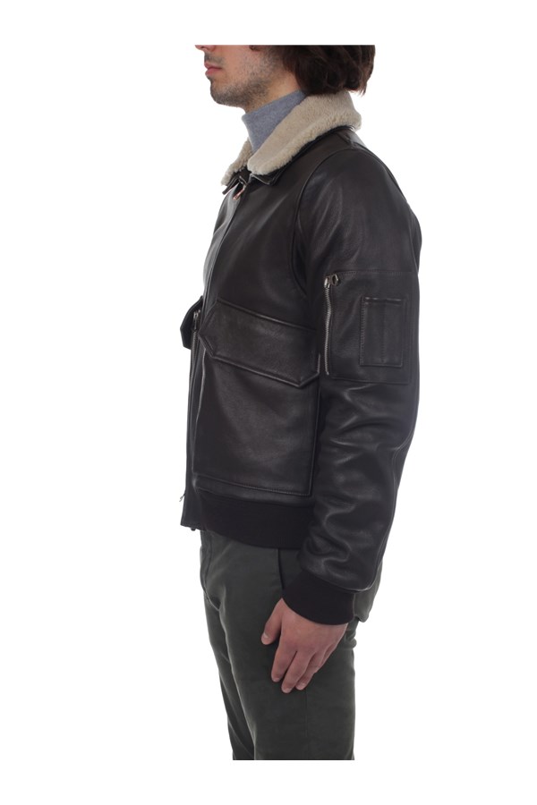 Stewart Outerwear Leather jacket Man GVOUB35S14O0WEF00070 2 
