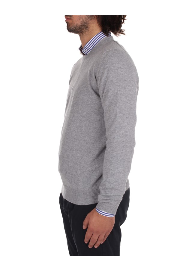 Fedeli Cashmere Knitwear Crewneck sweaters Man 6UI07001 GREY 2 