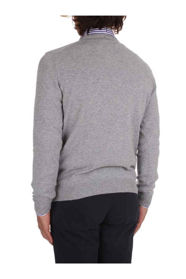 Fedeli Cashmere Knitwear Crewneck sweaters Man 6UI07001 GREY 4 