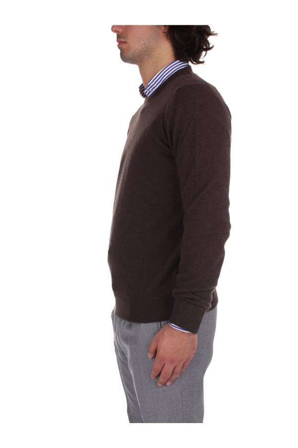 Fedeli Cashmere Knitwear Crewneck sweaters Man 6UI07001 FONDENTE 2 