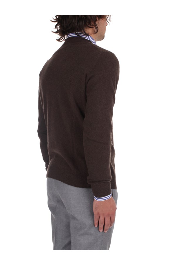Fedeli Cashmere Knitwear Crewneck sweaters Man 6UI07001 FONDENTE 6 