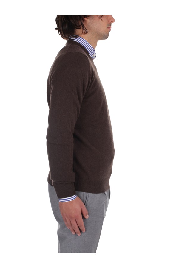 Fedeli Cashmere Knitwear Crewneck sweaters Man 6UI07001 FONDENTE 7 