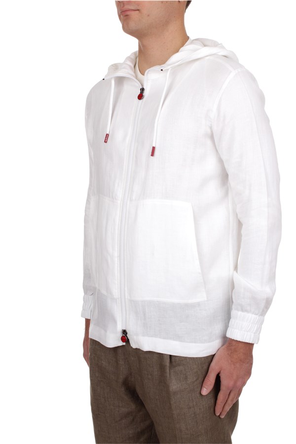 Kiton Zip up sweatshirts White