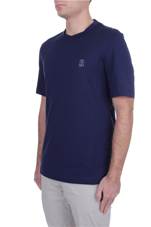 Brunello Cucinelli Short sleeve t-shirts Blue