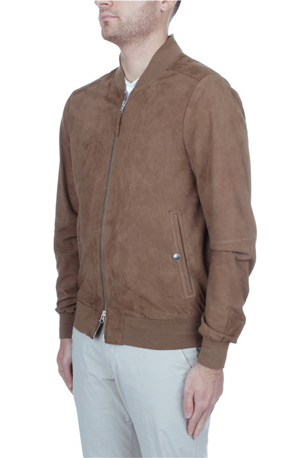 Andrea D'amico Leather jacket Brown
