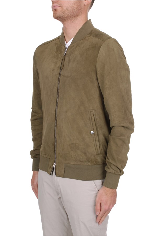 Andrea D'amico Leather jacket Green