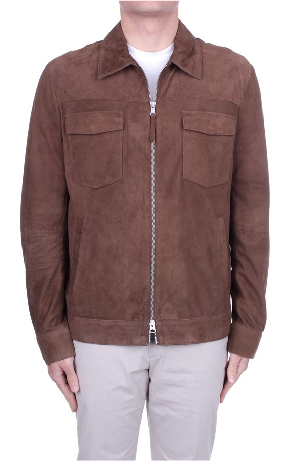 At.p.co Leather jacket Brown