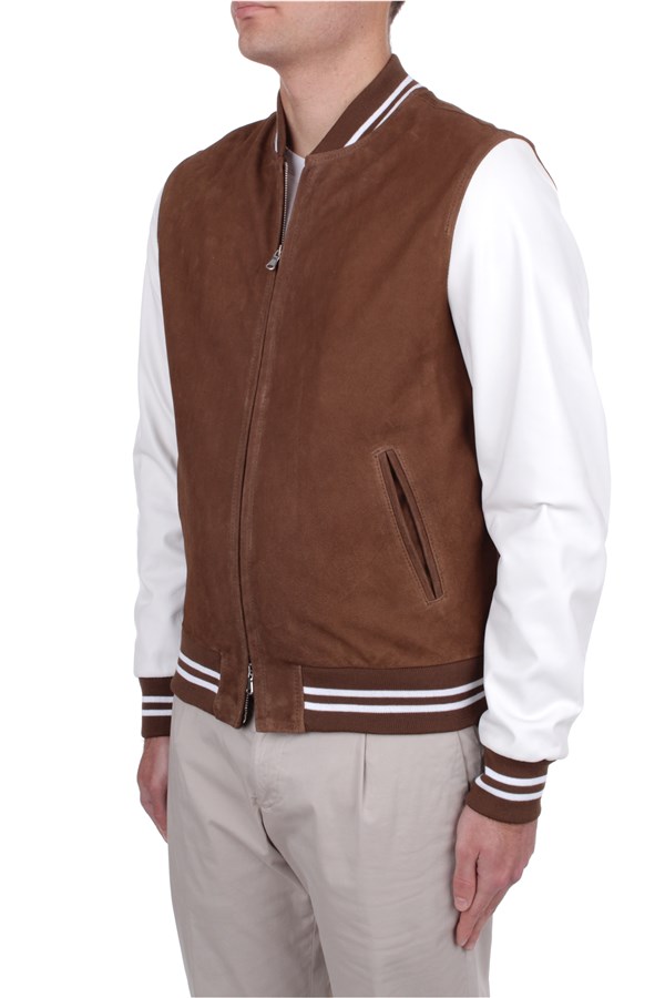 Broos Outerwear Leather jacket Man U10M0021R CARAFE 1 