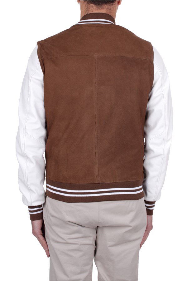 Broos Outerwear Leather jacket Man U10M0021R CARAFE 2 