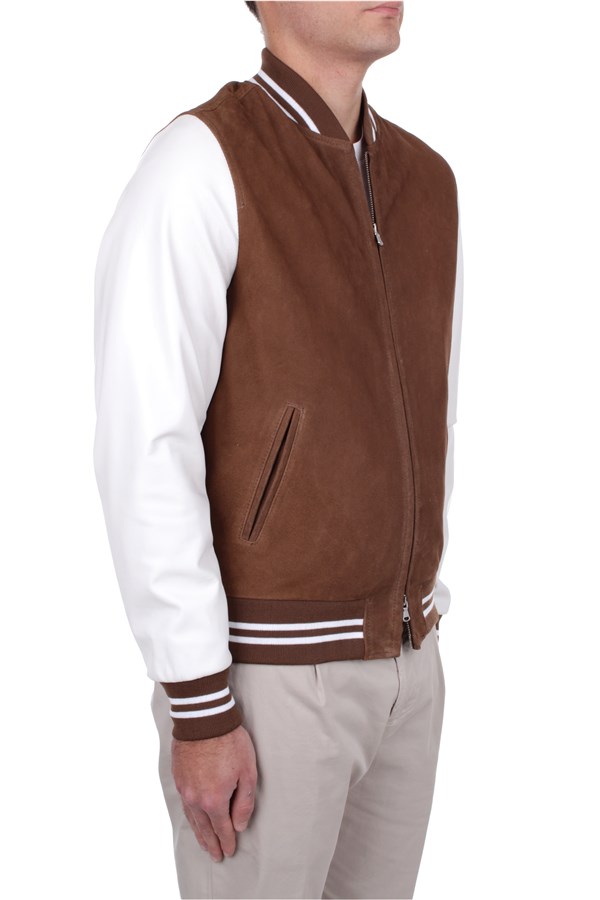 Broos Outerwear Leather jacket Man U10M0021R CARAFE 3 