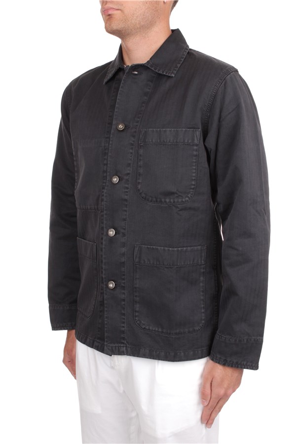 Chesapeake's Outerwear Lightweight jacket Man JOE HERRINGBONE BLACK 1 
